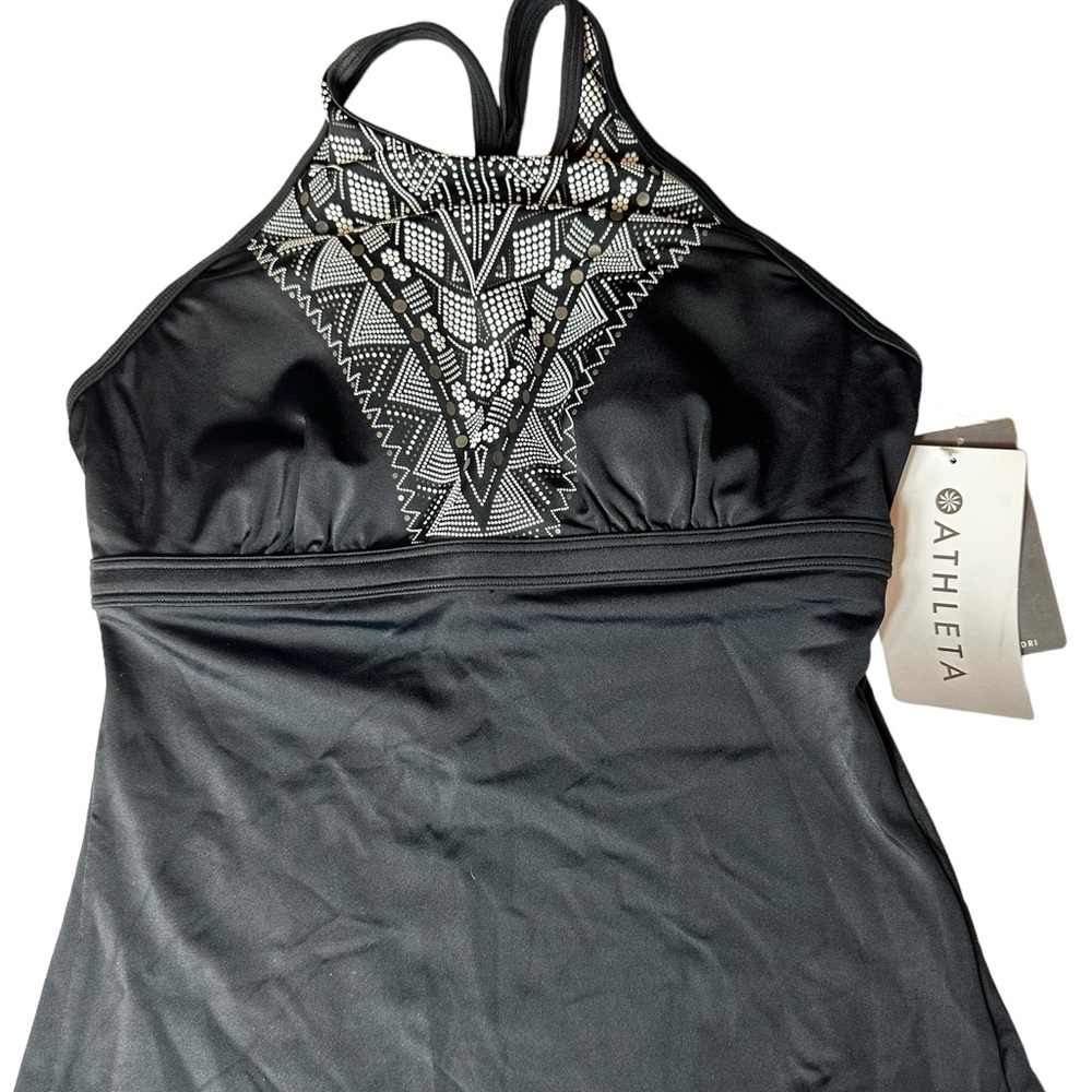 Athleta IBIZA Geo Bra Cup Tankini 32D/DD NWT